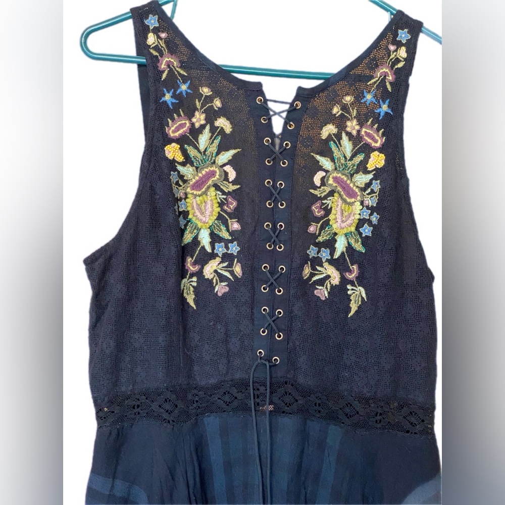 Free People Coal Combo dress size 10 NWT - Picture 7 of 16